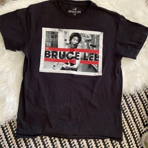 Y2K vintage Bruce Lee graphic black T-shirt - Picture 1 of 4